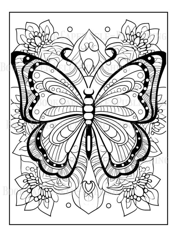 Mandala Butterflies Coloring Book: Anti-Stress, Anxiety, and Relaxation For Adults and Teens