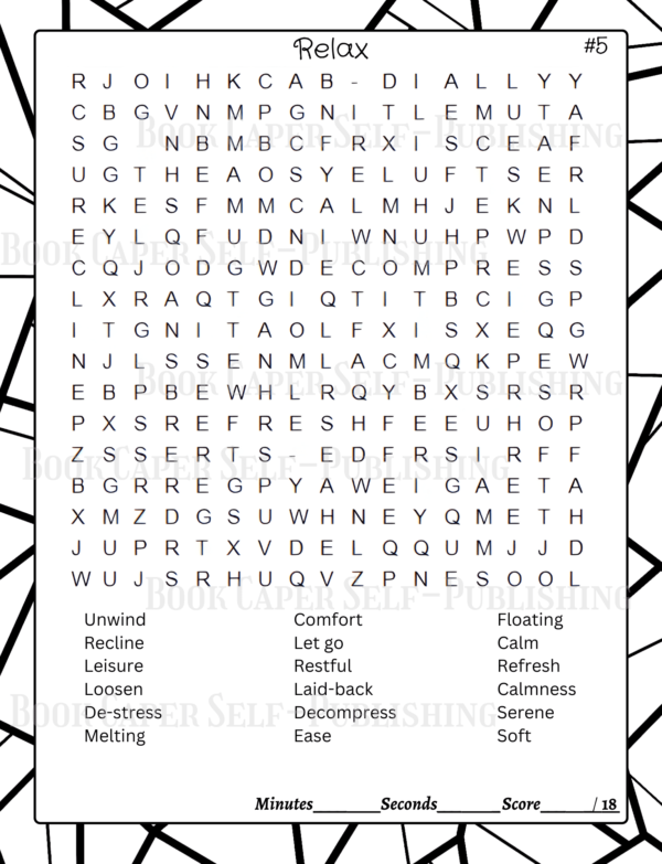 Mindful Tranquility: 100 Soothing and Serene Word Search Puzzles