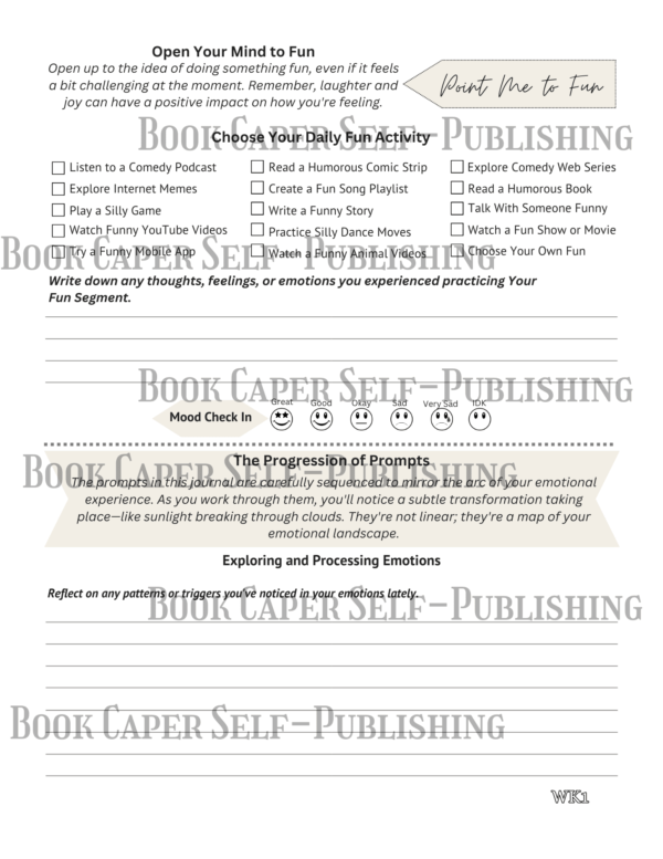 Embrace A Journey to Healing: Guided Prompts & Self Reflection: A Six Week Journal For Navigating Emotions, Finding Strength on the Path to Overcoming Sadness