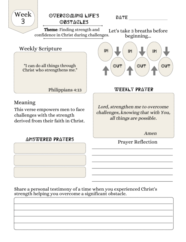 Living Strong In Faith: A 2024 Guided Christian Prayer Journal Experience for Men