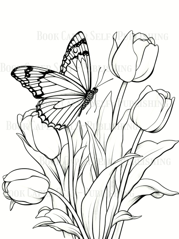 Butterflies & Flowers Coloring Book: Anti-Stress, Anxiety, and Relaxation For Adults and Teens