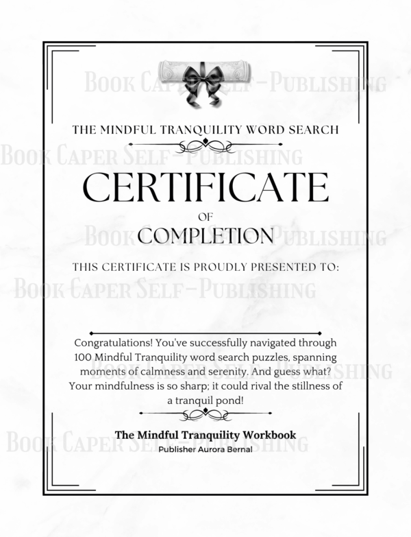 Mindful Tranquility: 100 Soothing and Serene Word Search Puzzles