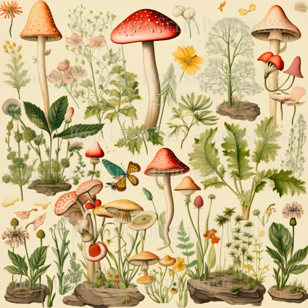 Botanical Scrapbook Paper Bundle