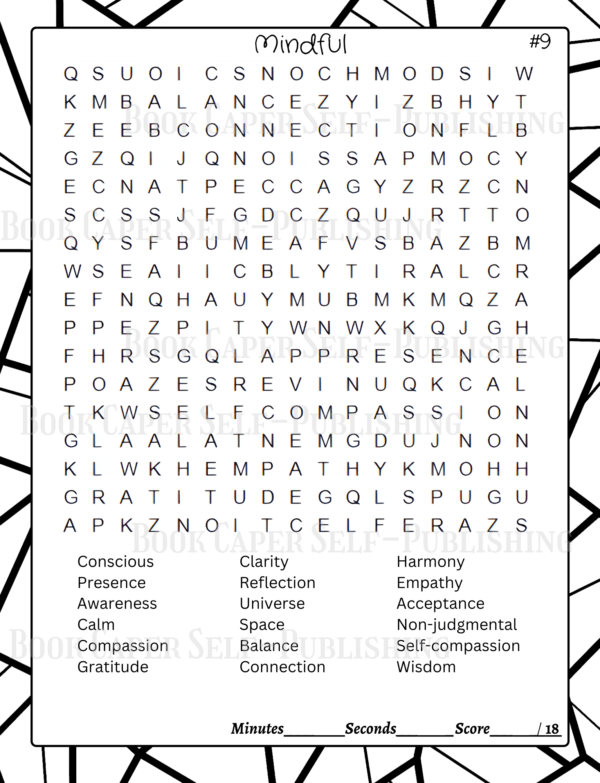 Mindful Tranquility: 100 Soothing and Serene Word Search Puzzles