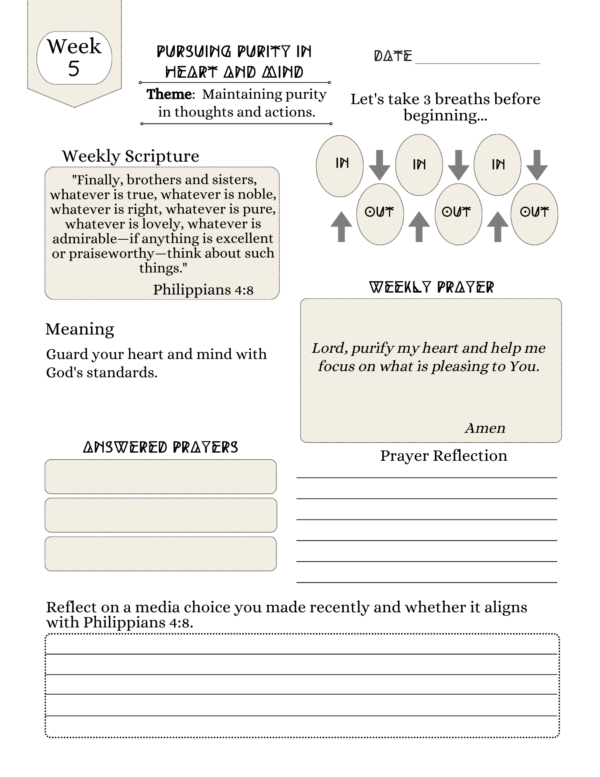 Stepping Stones of Faith: A 2024 Guided Christian Prayer Journal Experience for Teen Boys