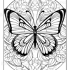 Mandala Butterflies Coloring Book: Anti-Stress, Anxiety, and Relaxation For Adults and Teens
