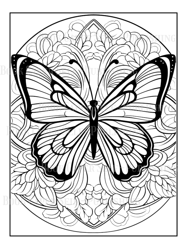 Mandala Butterflies Coloring Book: Anti-Stress, Anxiety, and Relaxation For Adults and Teens