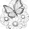 Butterflies & Flowers Coloring Book: Anti-Stress, Anxiety, and Relaxation For Adults and Teens
