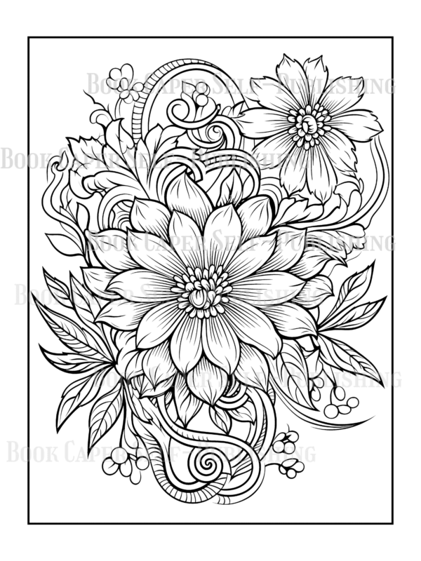 Wildflower Dreams Coloring Book: For Seniors, Women, Men, Girls and Boys
