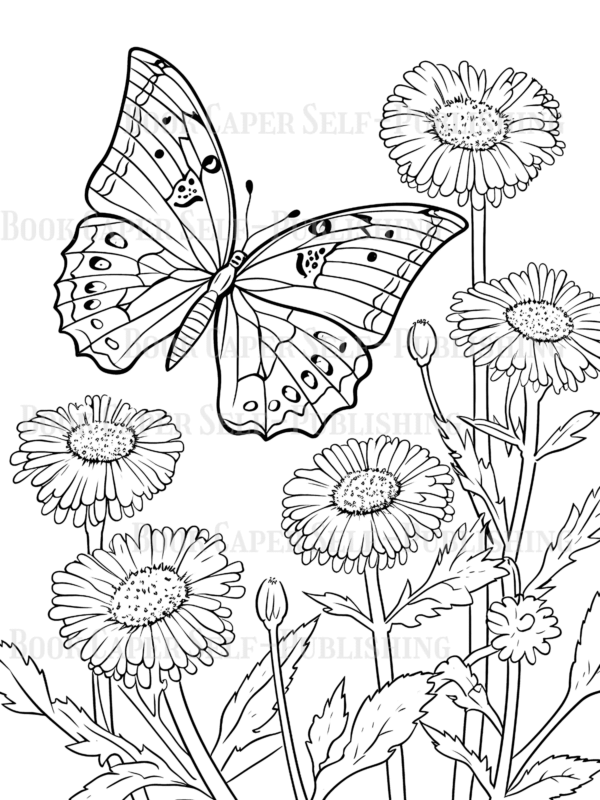 Butterflies & Flowers Coloring Book: Anti-Stress, Anxiety, and Relaxation For Adults and Teens