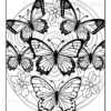 Mandala Butterflies Coloring Book: Anti-Stress, Anxiety, and Relaxation For Adults and Teens