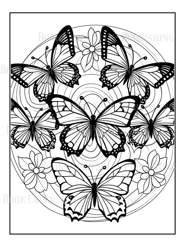 Mandala Butterflies Coloring Book: Anti-Stress, Anxiety, and Relaxation For Adults and Teens
