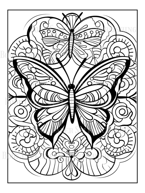 Mandala Butterflies Coloring Book: Anti-Stress, Anxiety, and Relaxation For Adults and Teens