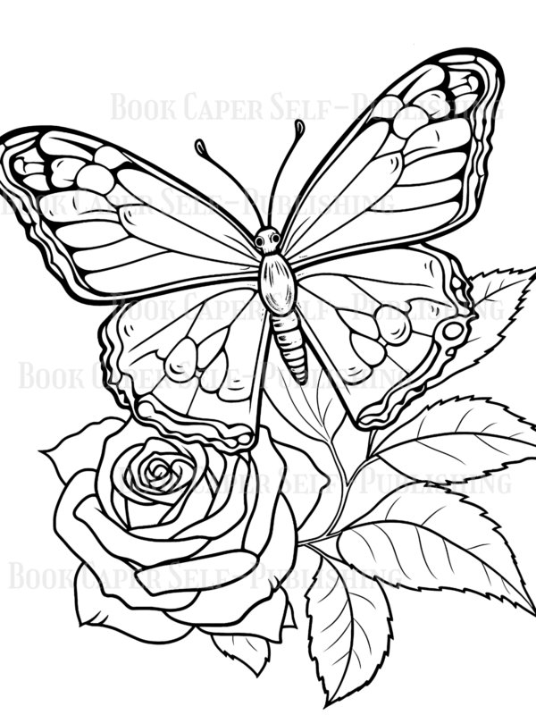 Butterflies & Flowers Coloring Book: Anti-Stress, Anxiety, and Relaxation For Adults and Teens