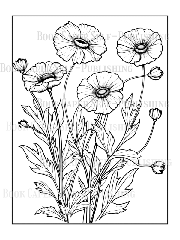 Wildflower Dreams Coloring Book: For Seniors, Women, Men, Girls and Boys