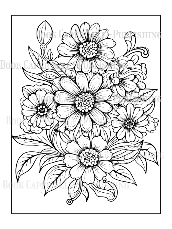 Wildflower Dreams Coloring Book: For Seniors, Women, Men, Girls and Boys