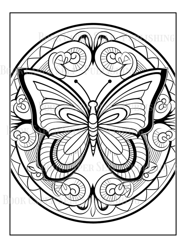 Mandala Butterflies Coloring Book: Anti-Stress, Anxiety, and Relaxation For Adults and Teens