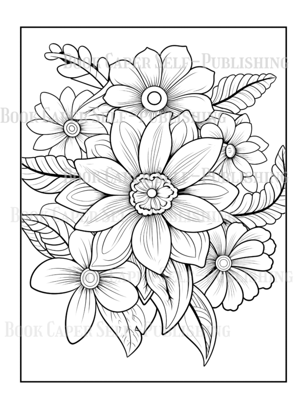 Wildflower Dreams Coloring Book: For Seniors, Women, Men, Girls and Boys