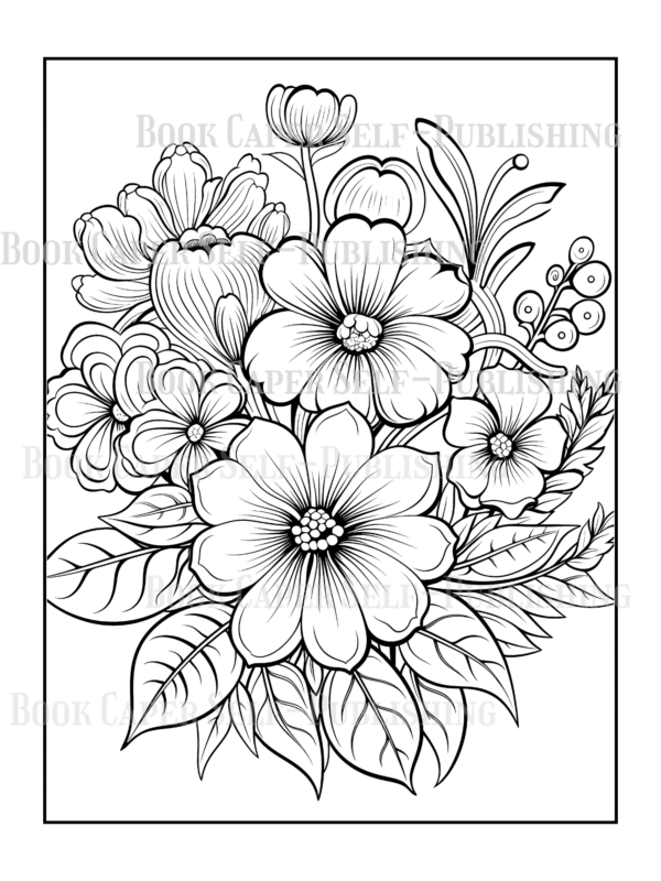 Wildflower Dreams Coloring Book: For Seniors, Women, Men, Girls and Boys