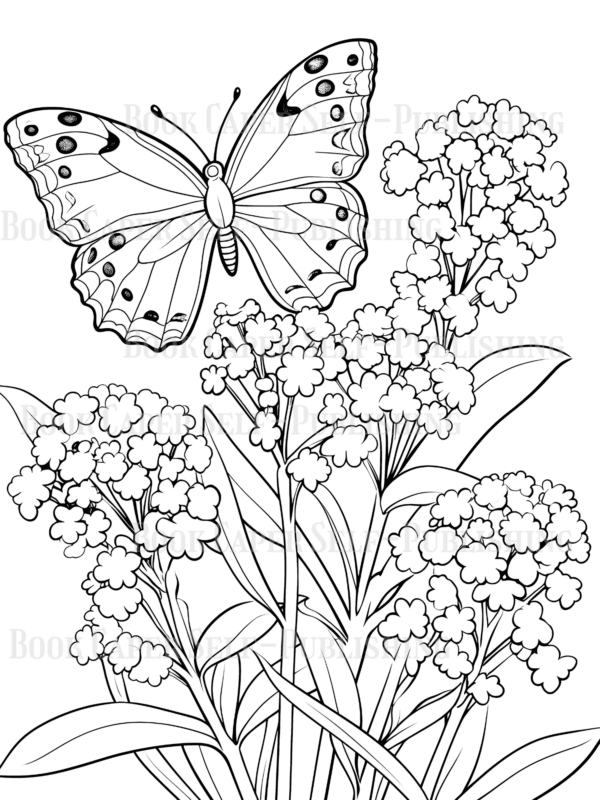 Butterflies & Flowers Coloring Book: Anti-Stress, Anxiety, and Relaxation For Adults and Teens