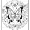 Mandala Butterflies Coloring Book: Anti-Stress, Anxiety, and Relaxation For Adults and Teens