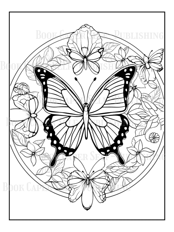 Mandala Butterflies Coloring Book: Anti-Stress, Anxiety, and Relaxation For Adults and Teens