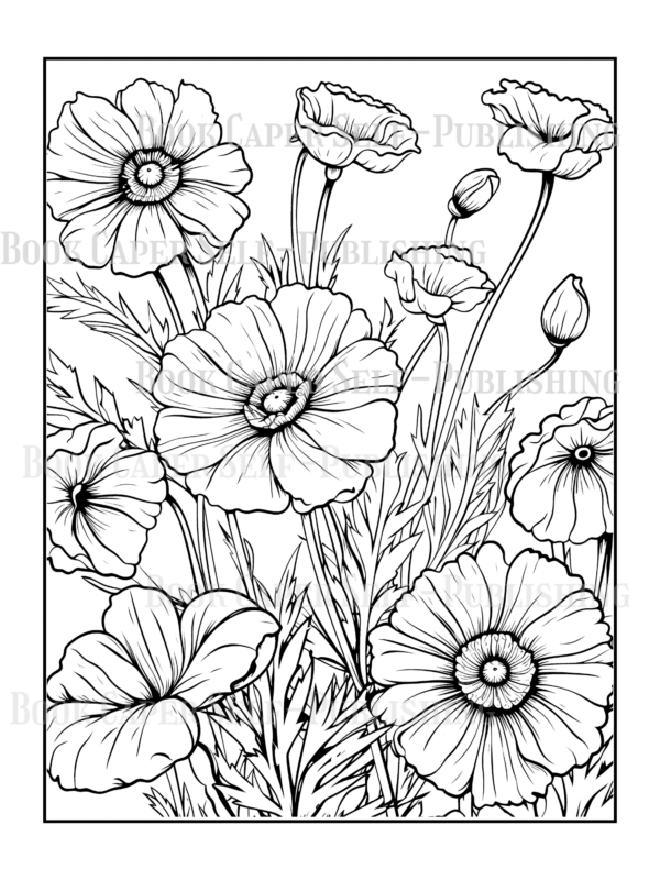Wildflower Dreams Coloring Book: For Seniors, Women, Men, Girls and Boys