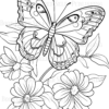 Butterflies & Flowers Coloring Book: Anti-Stress, Anxiety, and Relaxation For Adults and Teens