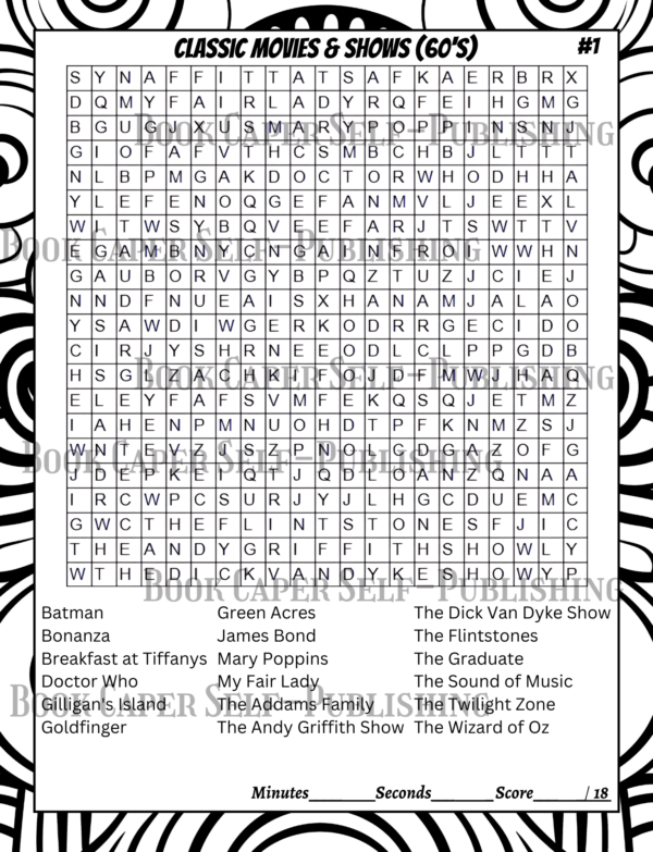 The Glory Days Word Search: 101 Puzzles Across the Decades From the 60's, 70's, 80's 90's & 00's: Captivating Word-Find For Adults and Seniors