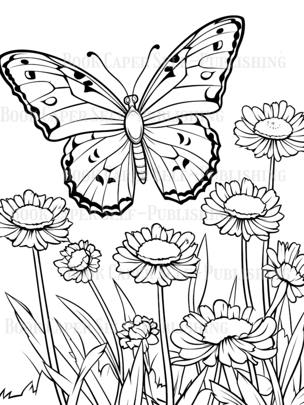 Butterflies & Flowers Coloring Book: Anti-Stress, Anxiety, and Relaxation For Adults and Teens