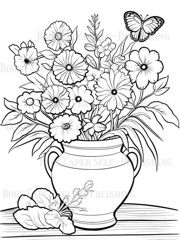 Butterflies & Flowers Coloring Book: Anti-Stress, Anxiety, and Relaxation For Adults and Teens