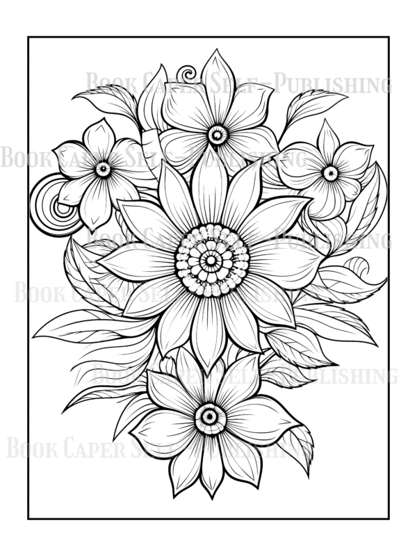 Wildflower Dreams Coloring Book: For Seniors, Women, Men, Girls and Boys