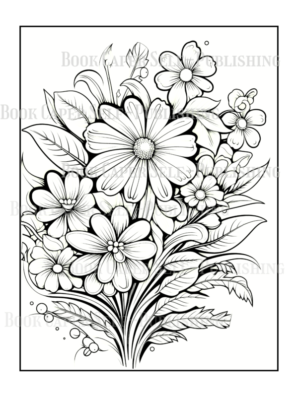 Wildflower Dreams Coloring Book: For Seniors, Women, Men, Girls and Boys