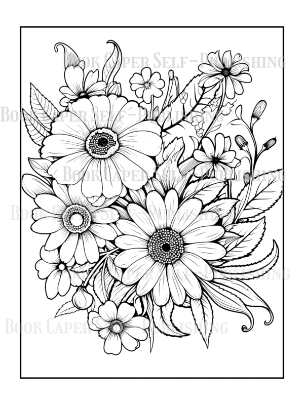 Wildflower Dreams Coloring Book: For Seniors, Women, Men, Girls and Boys