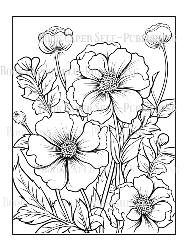 Wildflower Dreams Coloring Book: For Seniors, Women, Men, Girls and Boys