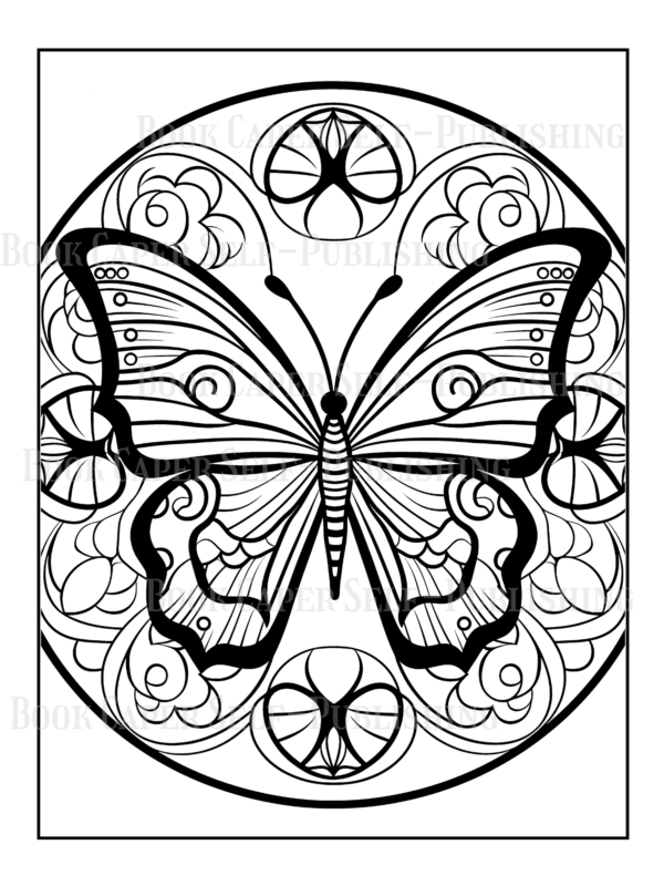 Mandala Butterflies Coloring Book: Anti-Stress, Anxiety, and Relaxation For Adults and Teens