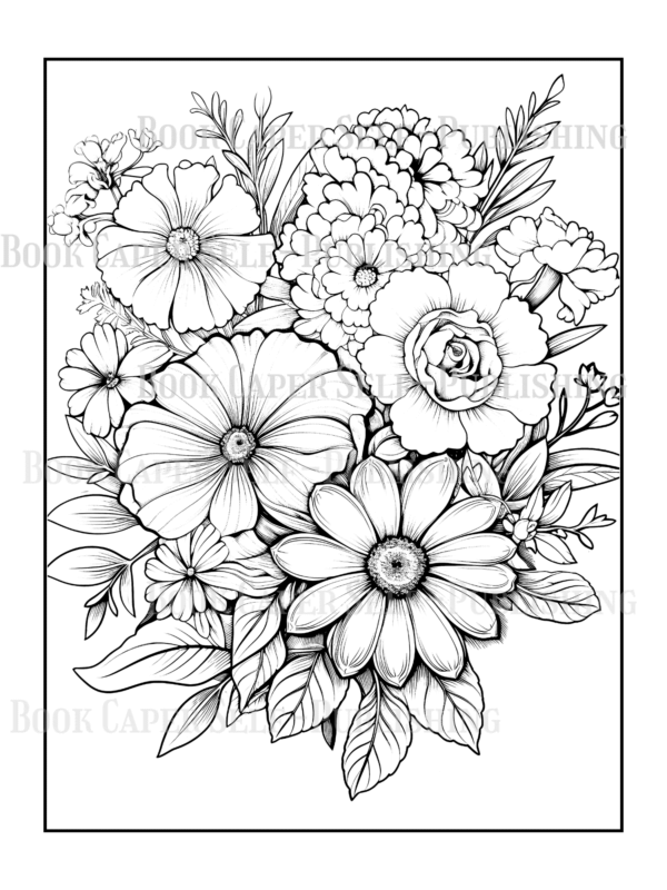 Wildflower Dreams Coloring Book: For Seniors, Women, Men, Girls and Boys