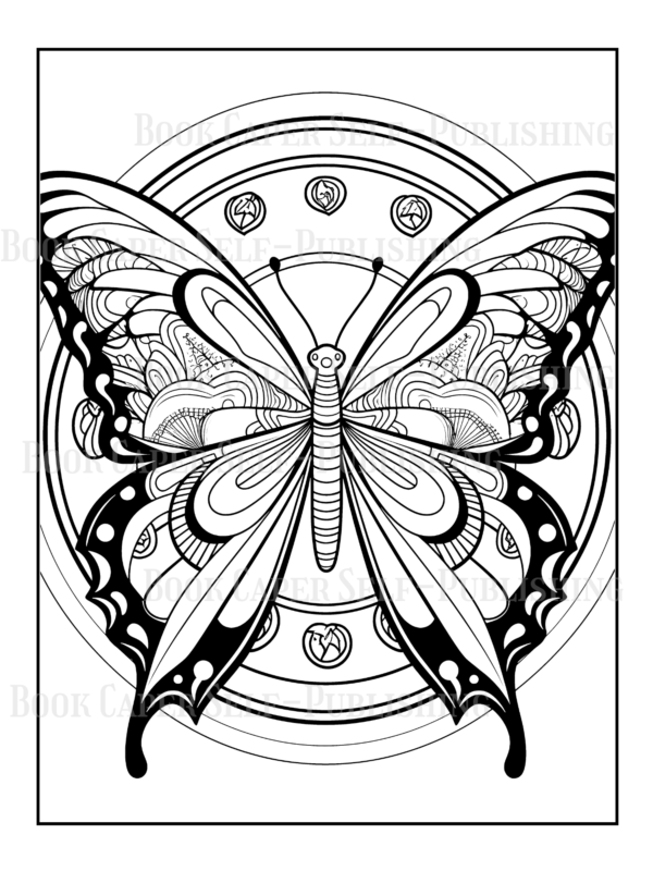 Mandala Butterflies Coloring Book: Anti-Stress, Anxiety, and Relaxation For Adults and Teens