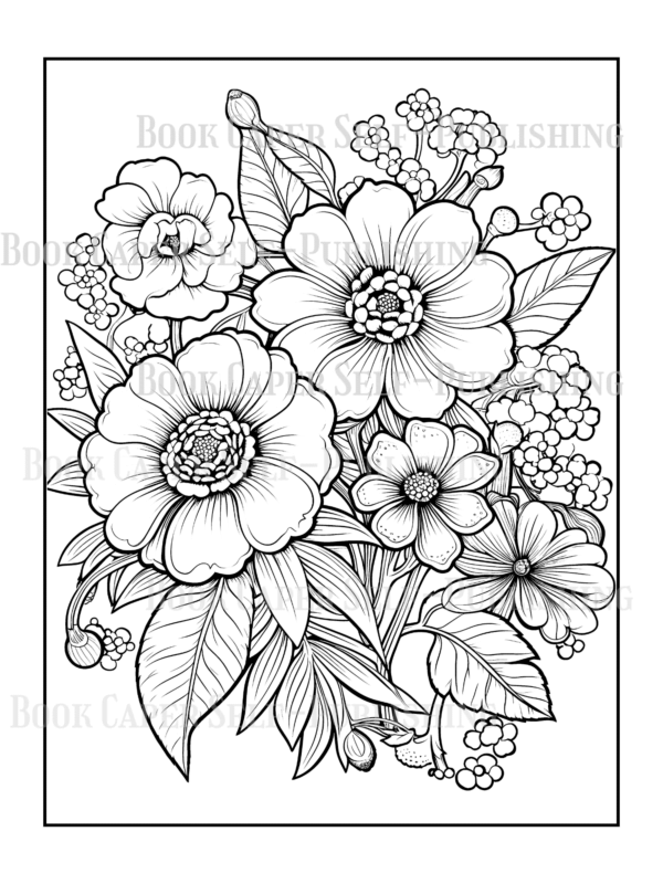 Wildflower Dreams Coloring Book: For Seniors, Women, Men, Girls and Boys