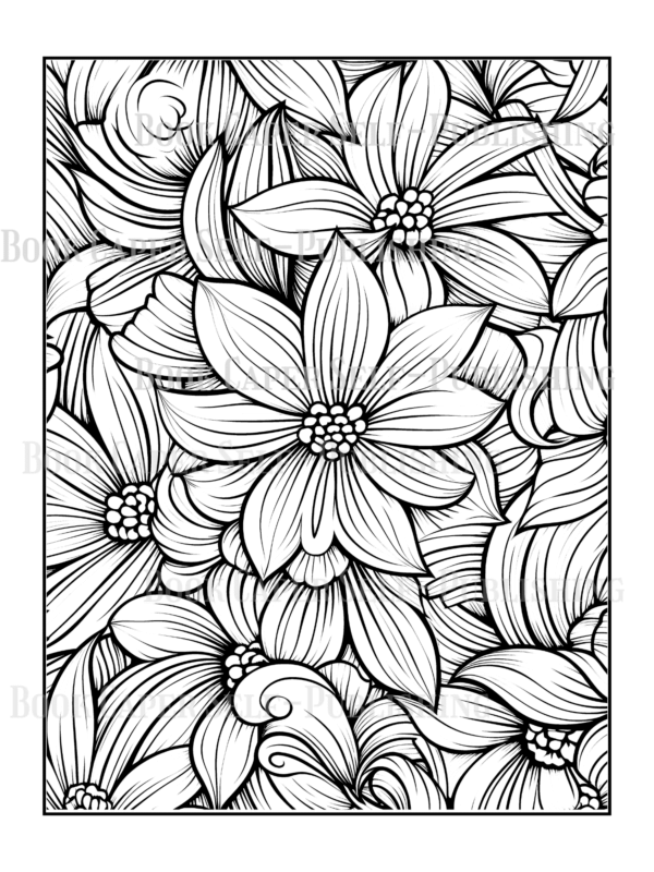 Wildflower Dreams Coloring Book: For Seniors, Women, Men, Girls and Boys