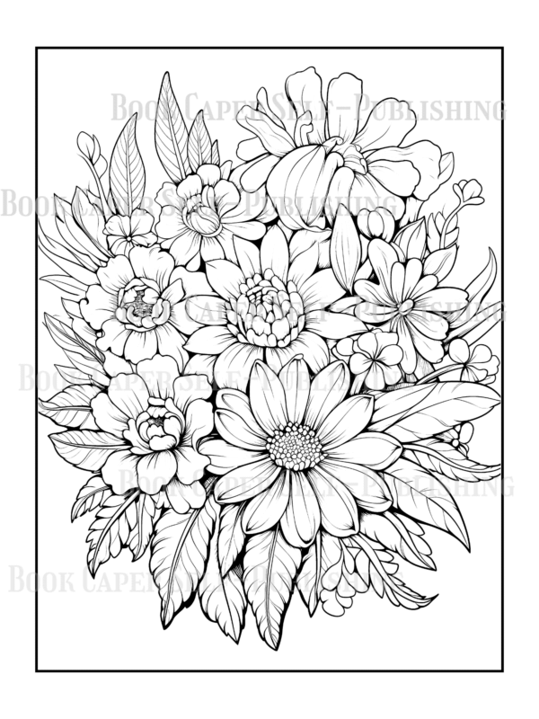 Wildflower Dreams Coloring Book: For Seniors, Women, Men, Girls and Boys