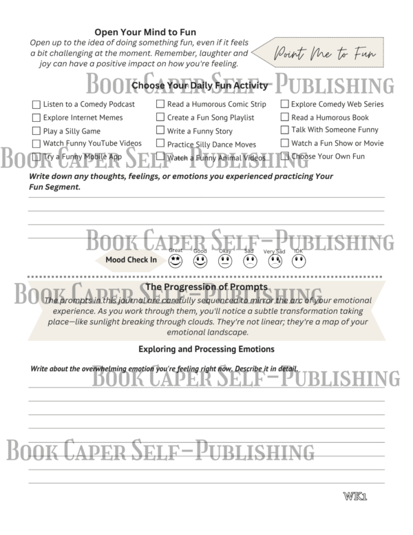 Embrace A Journey to Healing: Guided Prompts & Self Reflection: A Six Week Journal For Navigating Emotions, Finding Strength on the Path to Overcoming Sadness