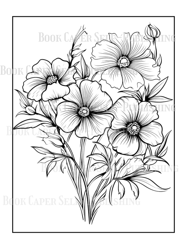 Wildflower Dreams Coloring Book: For Seniors, Women, Men, Girls and Boys