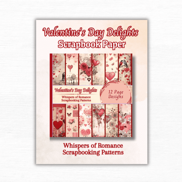 Valentine's Day Delights: Whispers of Romance Scrapbooking Patterns