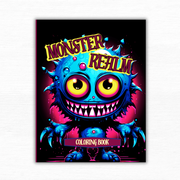 Monster Realm Coloring Book: From Kids to Adults, Fun Coloring for All