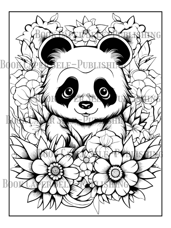 Animals In Wildflowers Coloring Book