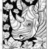 Animals In Wildflowers Coloring Book