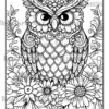 Animals In Wildflowers Coloring Book