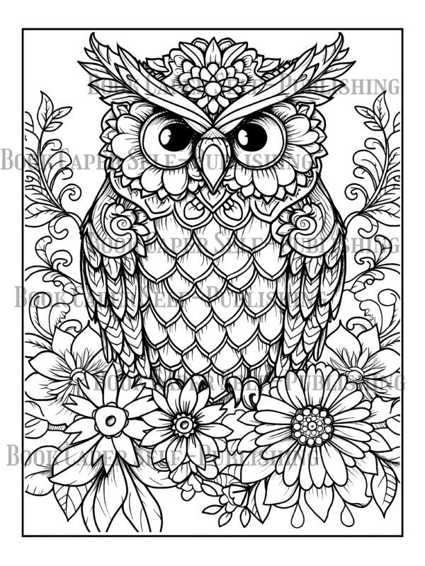 Animals In Wildflowers Coloring Book