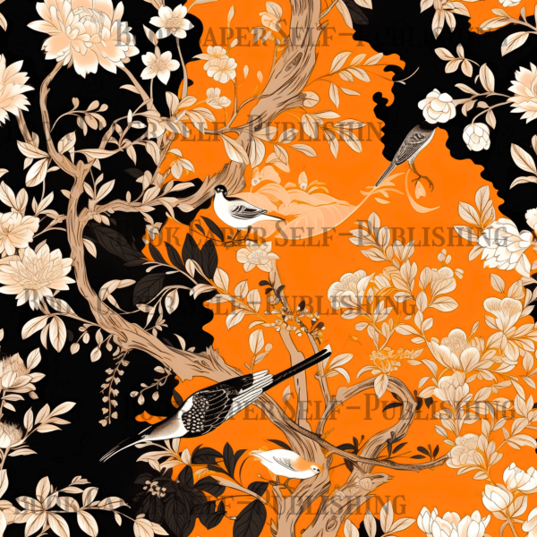 Eastern Elegance: Orange Detailed Chinese Patterns For Scrapbooking